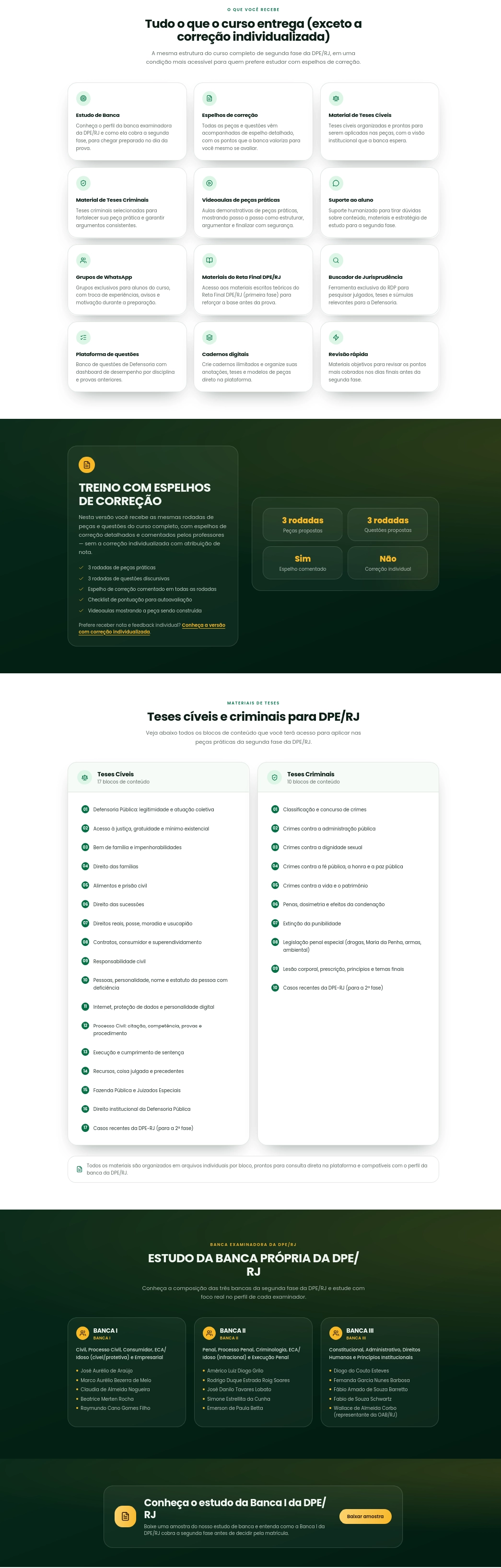 Conteúdo do curso DPE|RJ - 2ª Fase | Peças Cíveis e Criminais | Defensor Público do Estado do Rio de Janeiro [2026.2] Rumo a Defensoria