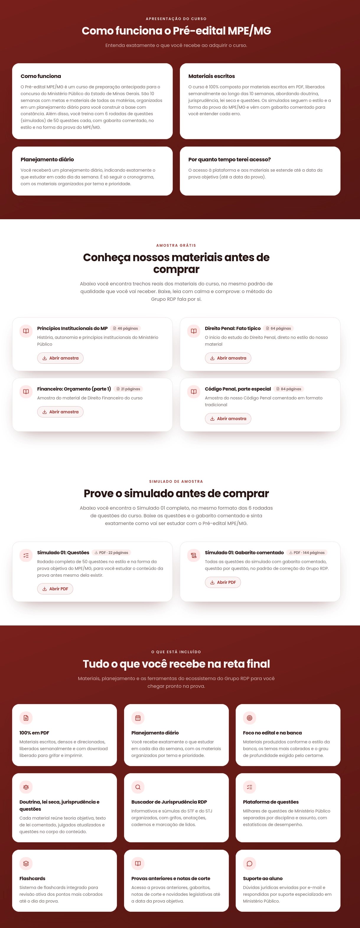 Conteúdo do curso MPE | MG - Promotor de Justiça do Ministério Público de Minas Gerais [2026.2] Rumo ao MP