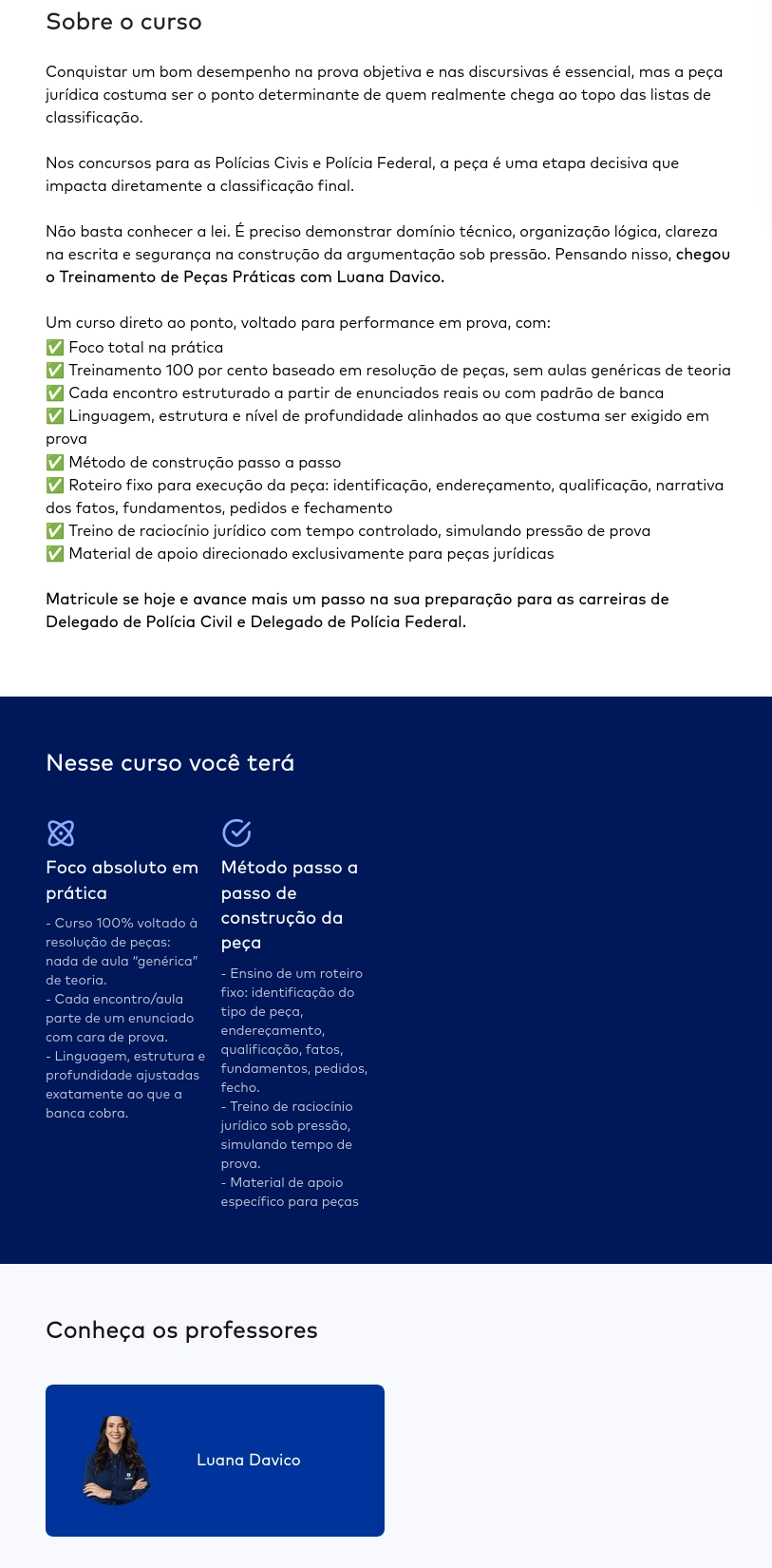 Conteúdo do curso Peças Práticas DPC + DPC – Delegado Civil e Federal (Estruturação e Resolução) [2026.2] CEISC