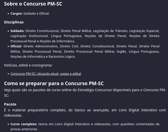 Conteúdo do curso PM | SC - Pós-edital | Soldado e Oficial da Polícia Militar de Santa Catarina [2026.2] Estrategia