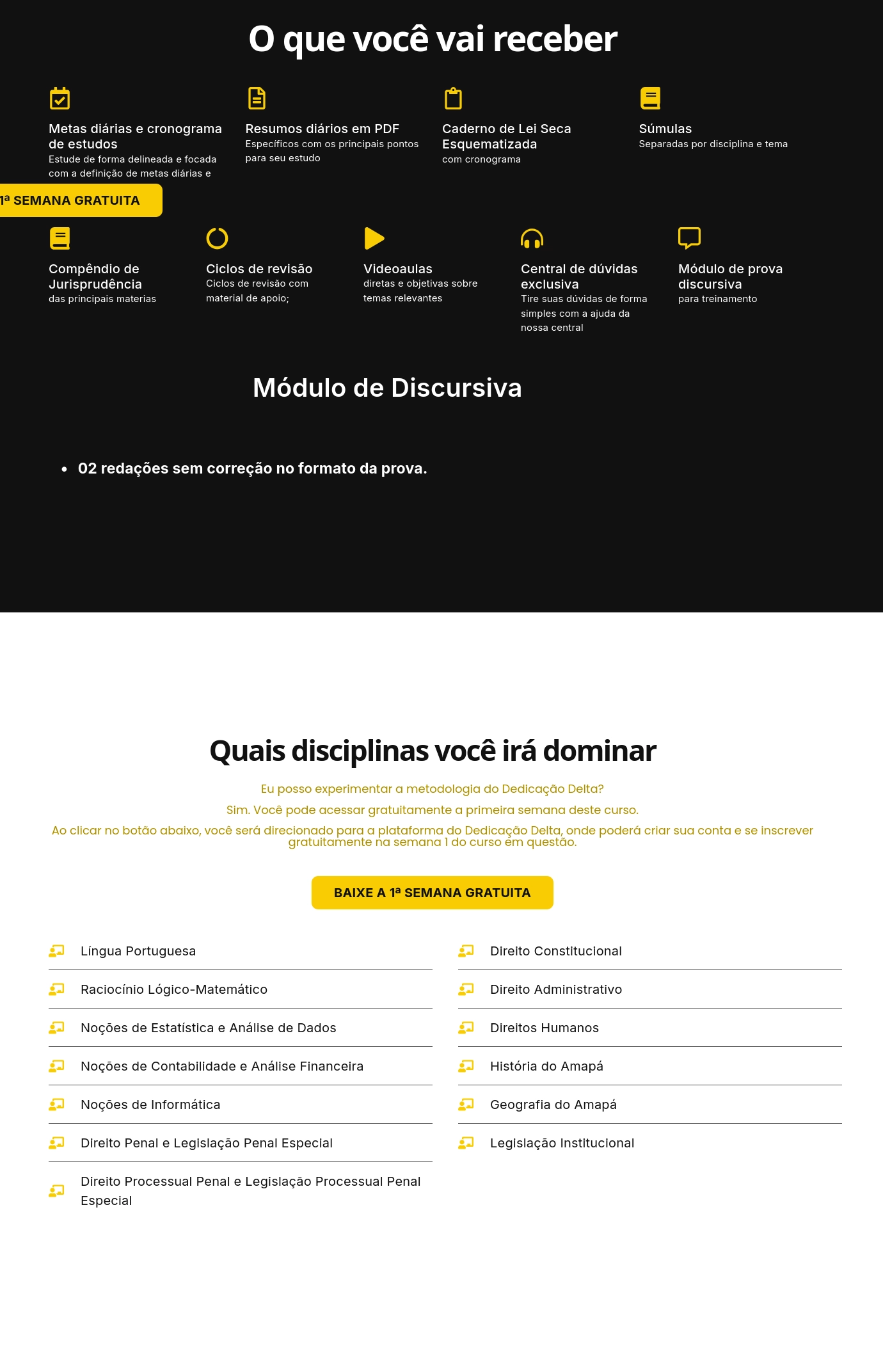 Conteúdo do curso PC | AP - Pós-edital | Oficial Investigador da Polícia Civil do Amapá [2026.2] Dedicação